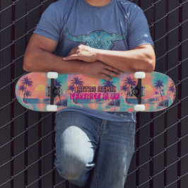 Skateboard Retro Remix Neon Pastel | Atardecer Tropical Vinta