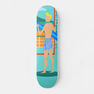 Skateboard Retro Surfer Dude