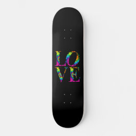 Skateboard Retro Tie Dye Love