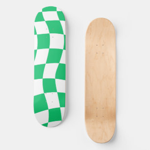 Skateboard Retro Verde Cuadriculado