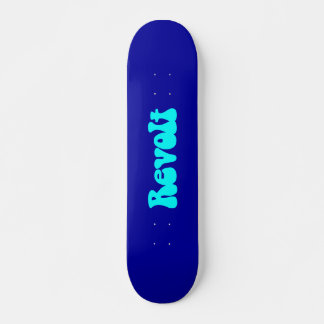 Skateboard Revuelta - Cian sobre azul oscuro