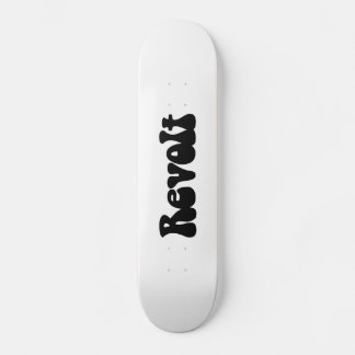 Skateboard Revuelta - Negro sobre blanco