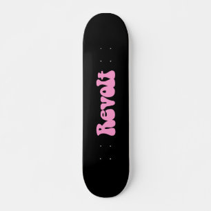 Skateboard Revuelta - Rosa en negro