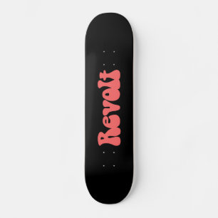 Skateboard Revuelta - Rosa tropical en negro