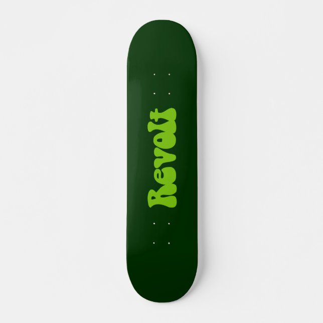 Skateboard Revuelta - Verde marciano en verde oscuro (Anverso )