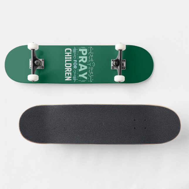 Skateboard Rezar por los niños (Horz)