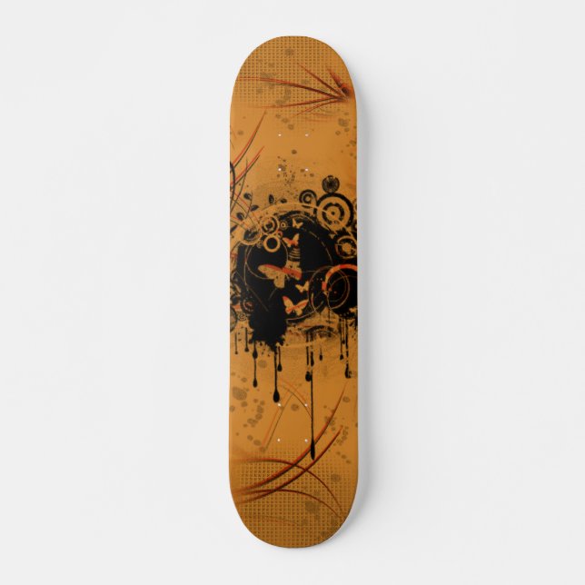 Skateboard Riyah-Li diseña mariposa urbana (Anverso )