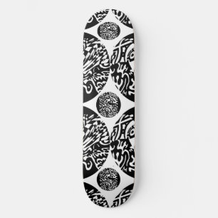Skateboard "Robot Dreams" B&W Resumen Art