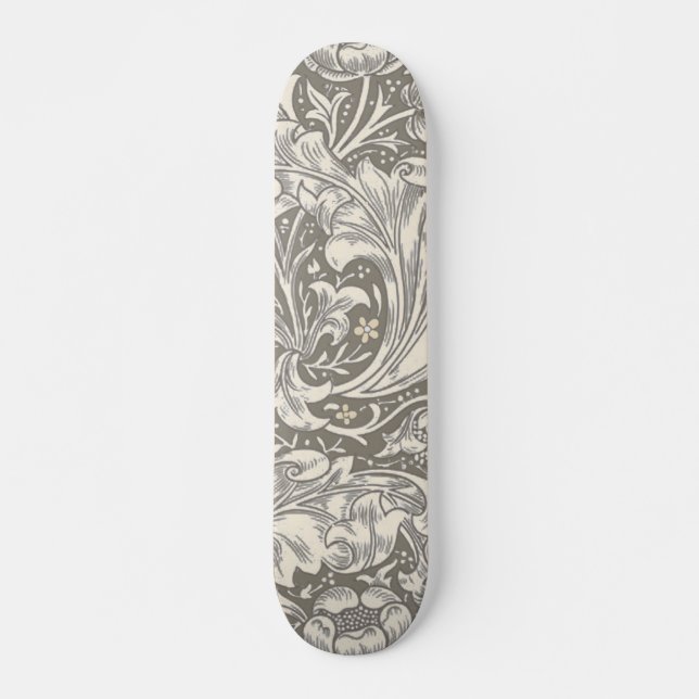Skateboard Robot floral botón de William Morris Bachelor (Anverso )