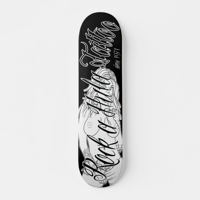 Skateboard Rock a Hula Tattoo (Anverso )