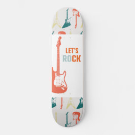Skateboard Rock de guitarra y Rockstar de música Roll