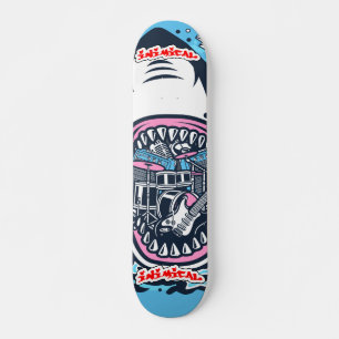 Skateboard Rock hostil y tiburón rollo