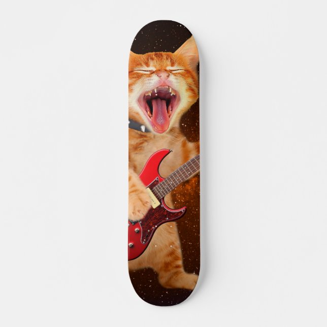Skateboard Rock star cat (Anverso )