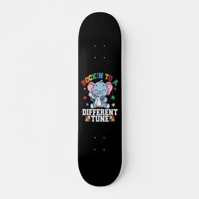Skateboard Rockear a un autismo elefante diferente de tune (Anverso )