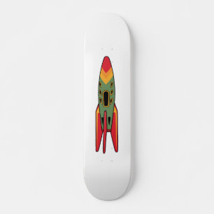 Skateboard Rocket retro - color