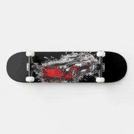 Skateboard Rojo del coche abstracto