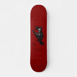 Skateboard Rojo del logotipo del colibrí