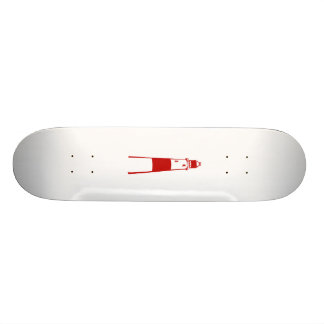 Skateboard rojo gráfico plano white.png del faro