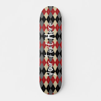 Skateboard Rojo negro y gris argentino personalizado