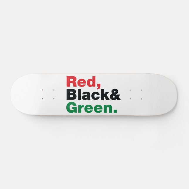 Skateboard Rojo, Negro y Verde. (Horz)