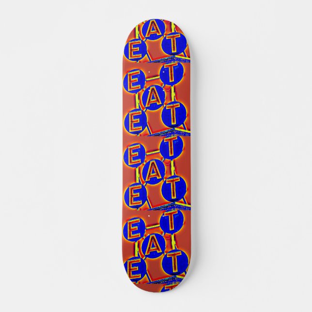 skateboard rojo y azul (Anverso )