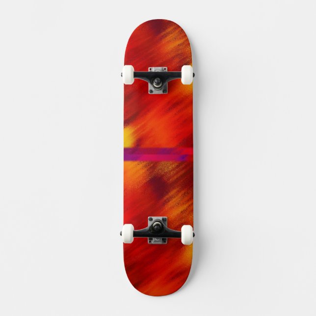 Skateboard rojo y Naranja (Anverso)