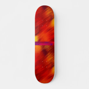 Skateboard rojo y Naranja