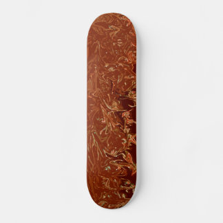 Skateboard Rolling on Flames Deck Design
