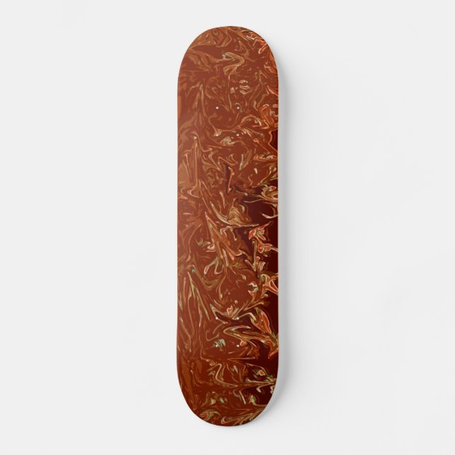 Skateboard Rolling on Flames Deck Design (Anverso)