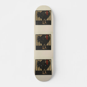 Skateboard Rooster - Ilustracion de Animales Cuadrados