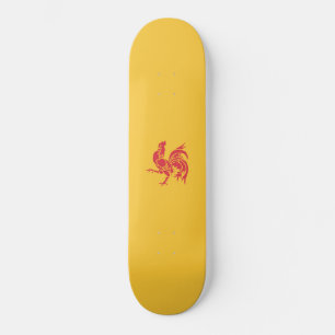 Skateboard Rooster Rojo (Bandera de Valonia)