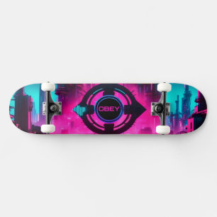 Skateboard Ropa urbana de ciencia ficción calle obedecer neón