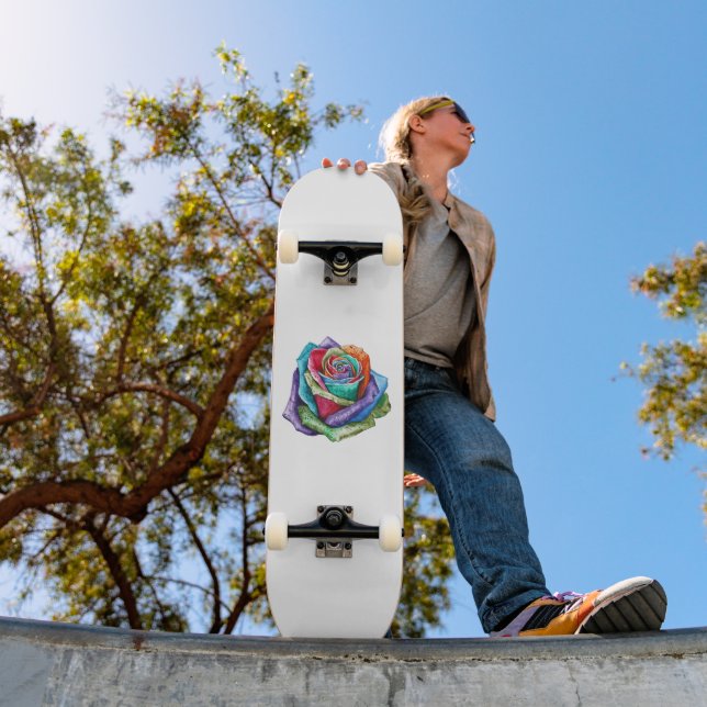 Skateboard Rosa Arcoíris (Exterior 1)