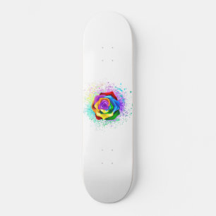 Skateboard Rosa arcoiris colorido