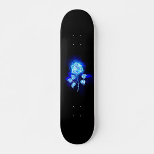 Skateboard Rosa azul en llamas
