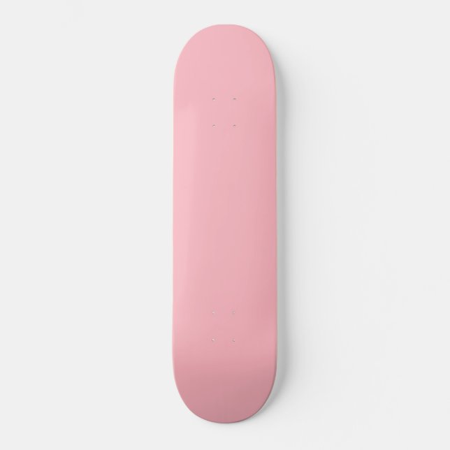 Skateboard rosa claro de color (Anverso)