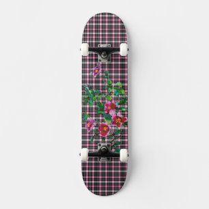 Skateboard Rosa de época rosa y chapa negra