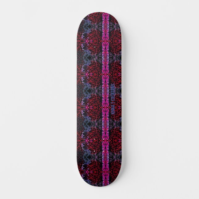 Skateboard Rosa de graffiti (Anverso)