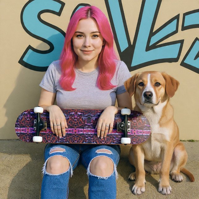 Skateboard Rosa de graffiti (Subido por el creador)