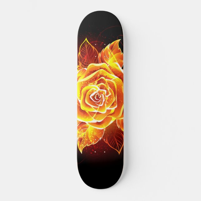 Skateboard Rosa de incendios en auge (Anverso)