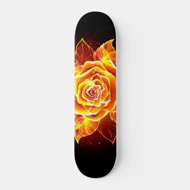 Skateboard Rosa de incendios en auge (Anverso )