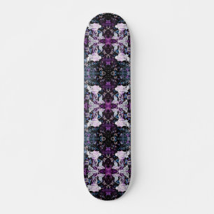 Skateboard Rosa de invierno y mariposas - Hermosa -