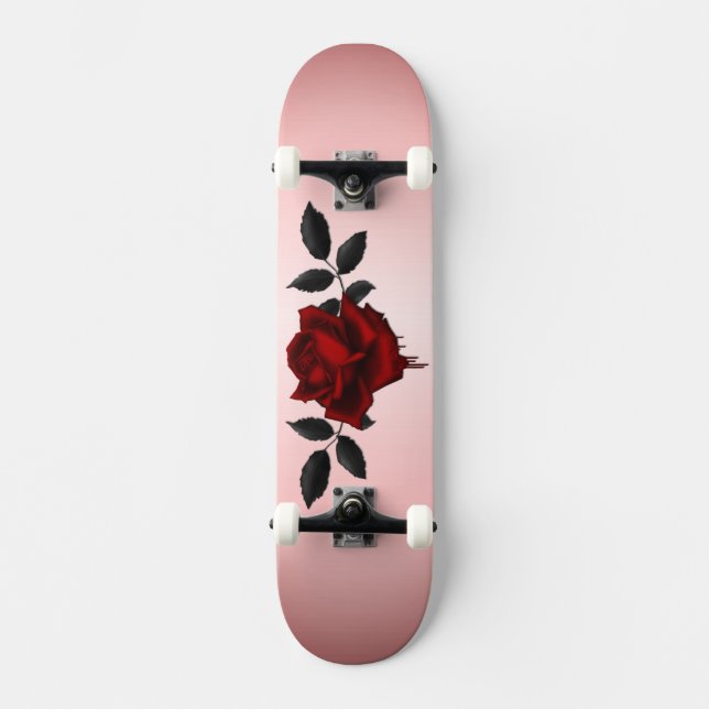 Skateboard Rosa de sangre (Anverso)