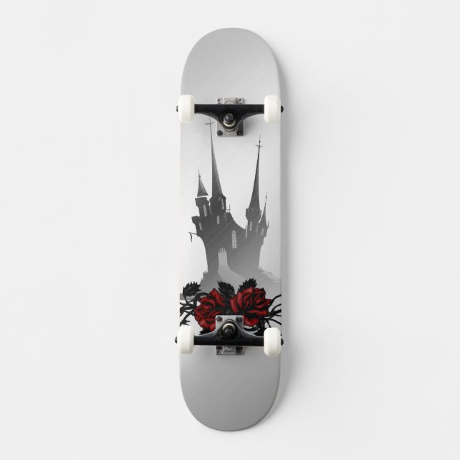 Skateboard Rosa de sangre Mansión gótica (Anverso)