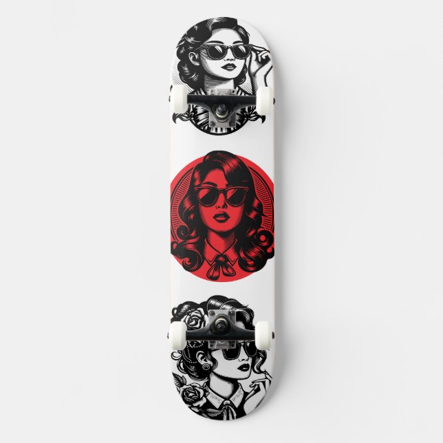 Skateboard Rosa de Tokio (Anverso)