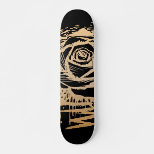 Skateboard Rosa Dorada Áspera Arte Callejero Urbano Graffiti
