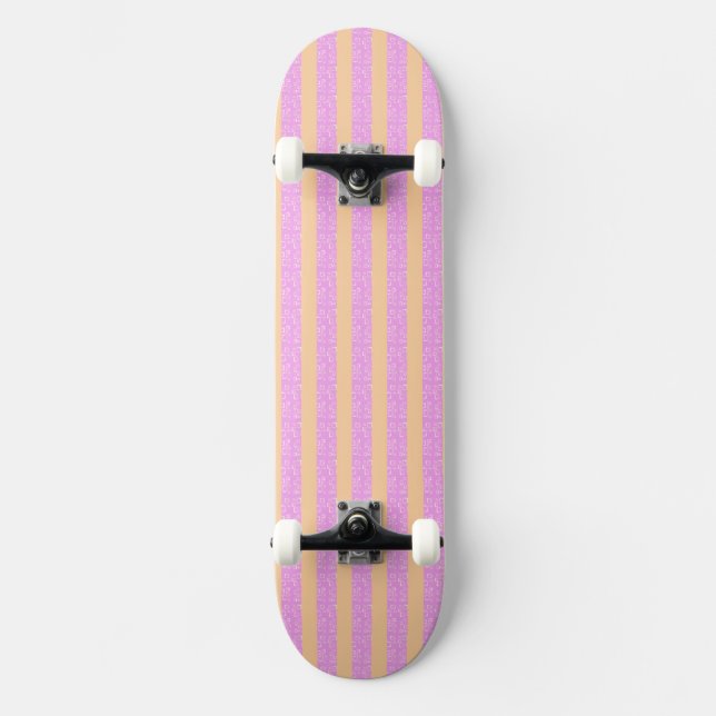 Skateboard Rosa Geométrico  (Anverso)