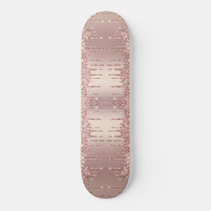 Skateboard Rosa Gold Purpurina Rubor