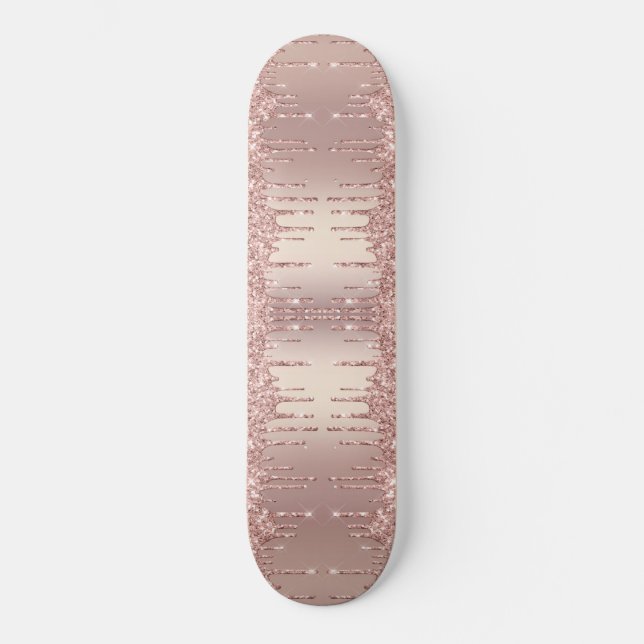 Skateboard Rosa Gold Purpurina Rubor (Anverso)