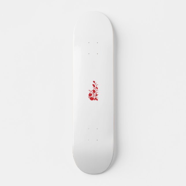 Skateboard Rosa Madder, diseño floral de Thunderbird (Anverso )